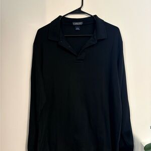 Lands' End Pima Cotton long Sleeve Polo Shirt